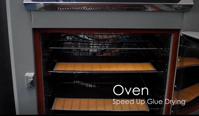cob tape oven speed up glue drying