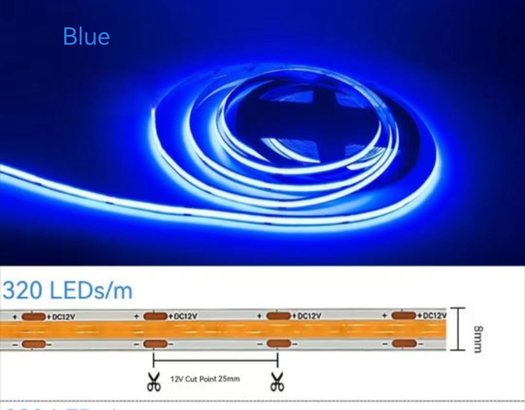 8mm led strip blue