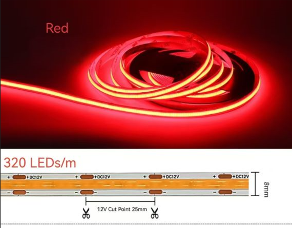 8mm led strip red