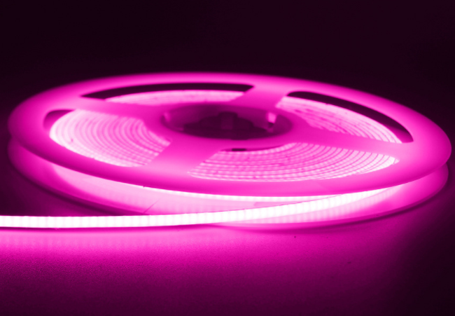 Reel to Reel COB PINK LED Strips