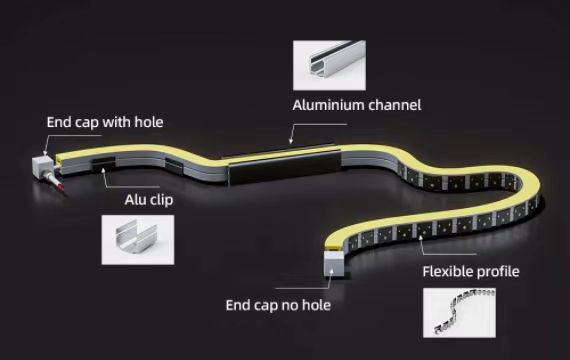 Neon Rope LED Lights 3 ways installati