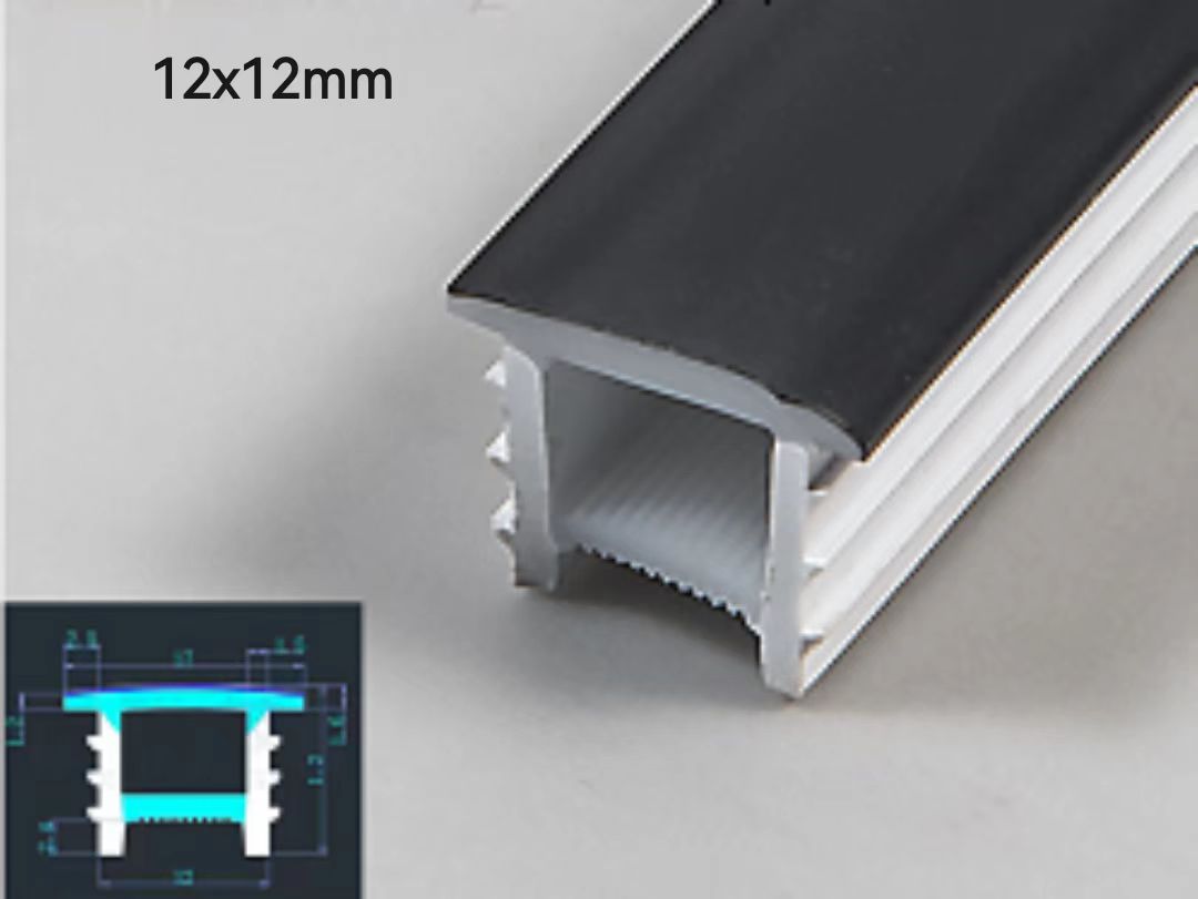 led neon lights black cover 12x12mm