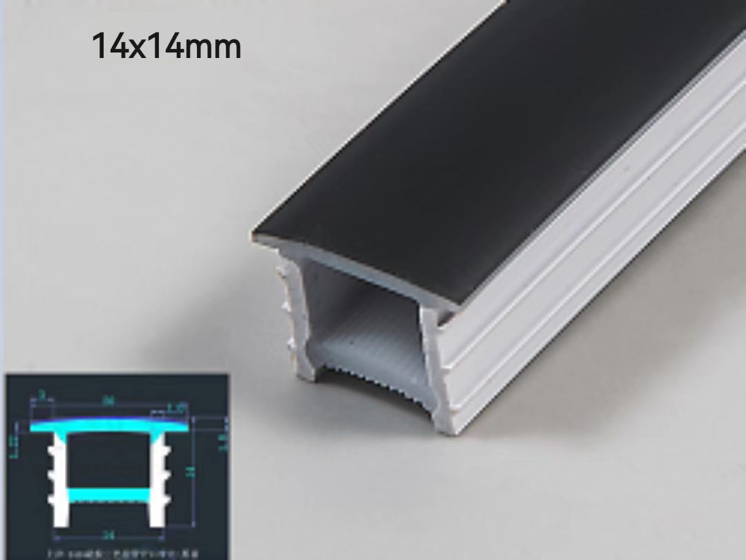 led neon lights black cover 14x14mm