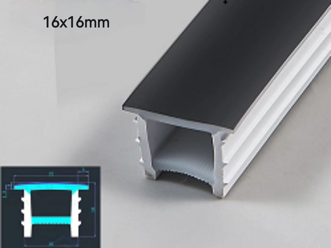 led neon lights black cover 16x16mm