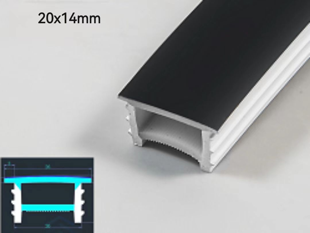 led neon lights black cover 20x14mm
