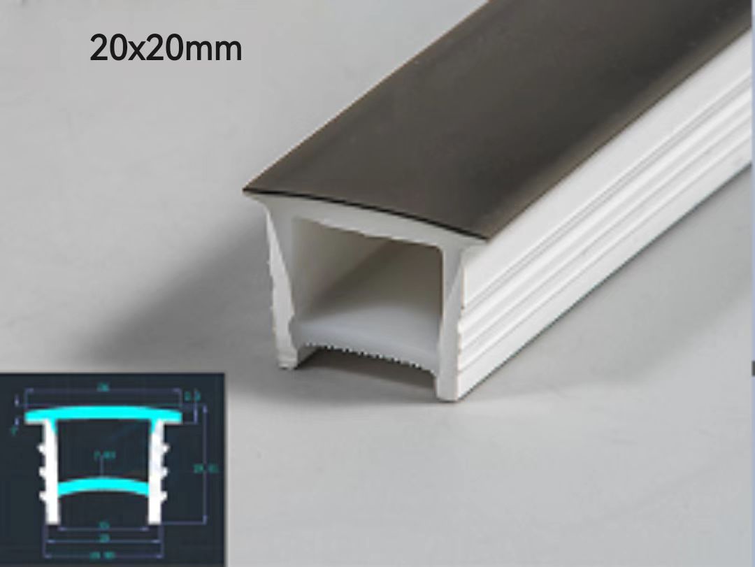 led neon lights black cover 20x20mm