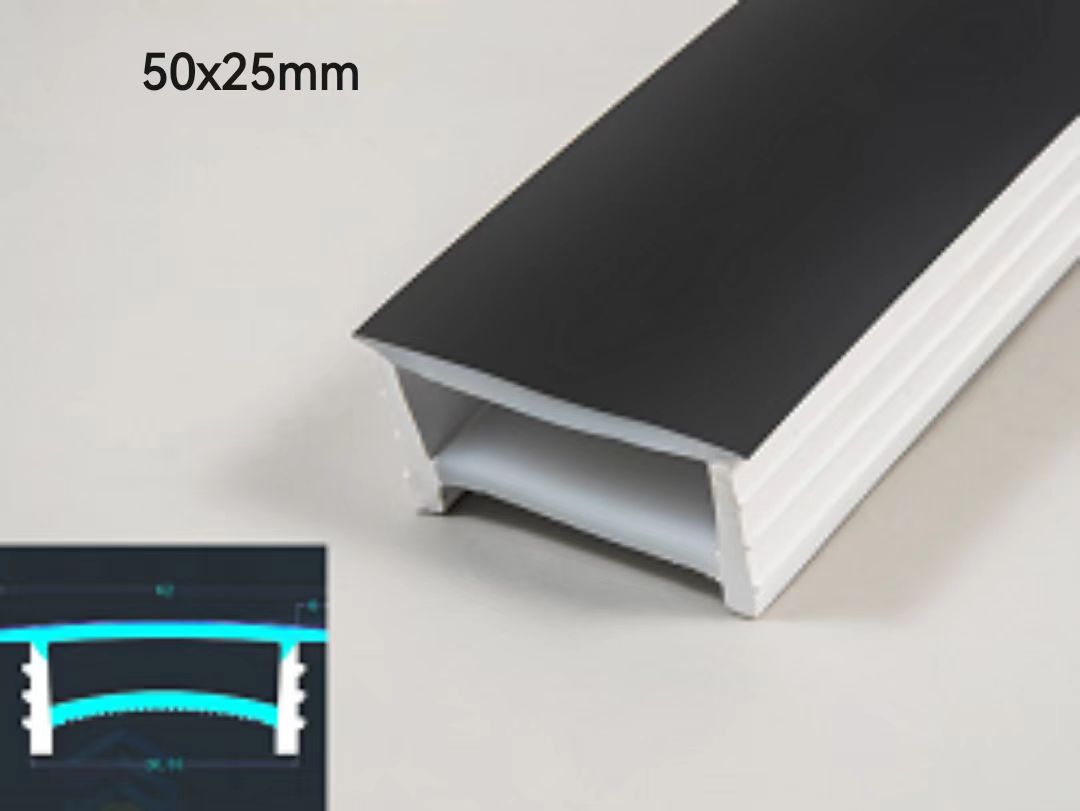 led neon lights black cover 50x25mm