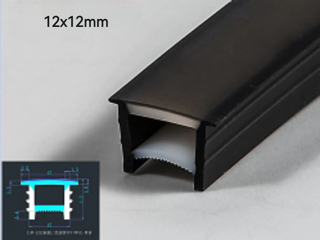 led neon lights black silicone 12x12mm