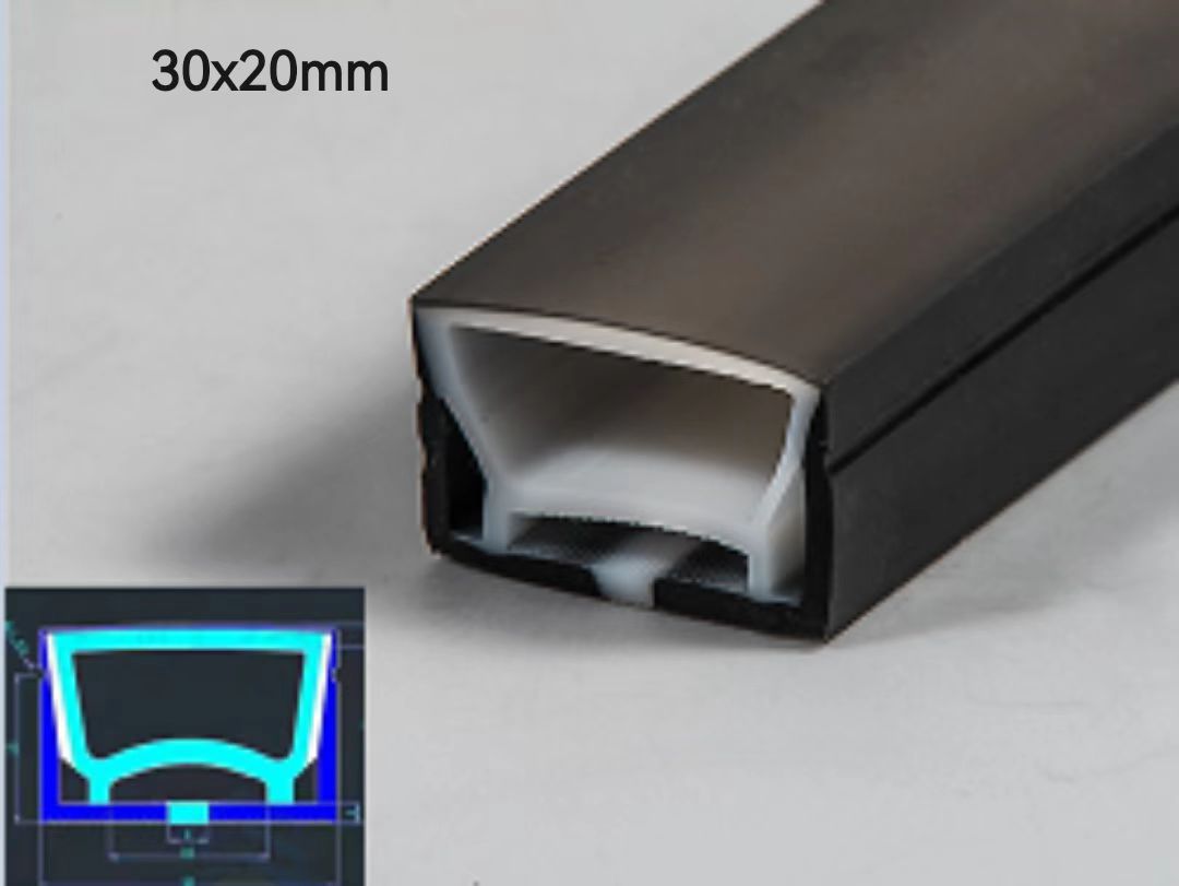 led neon lights black silicone 30x20mm