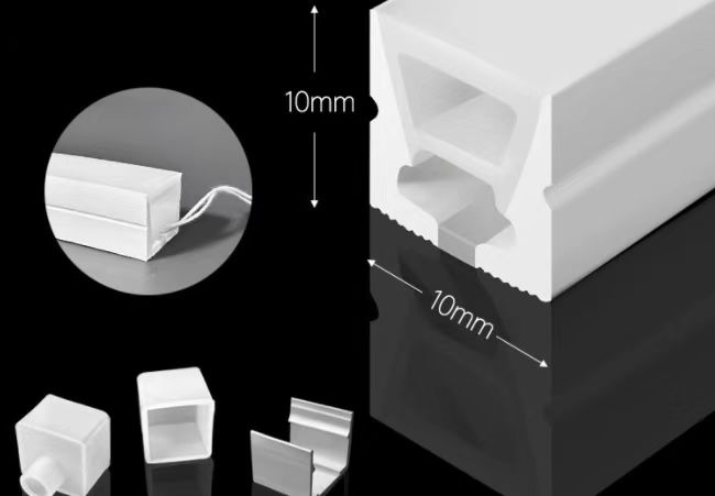 neon flexible strip light 10x10mm