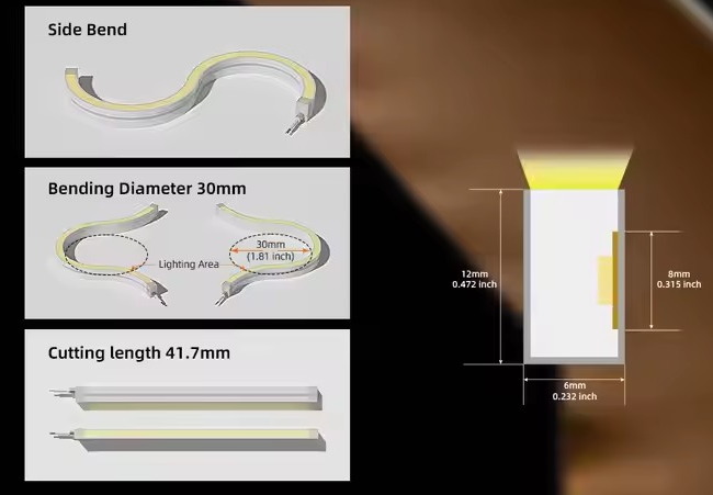 neon rope led lights bending