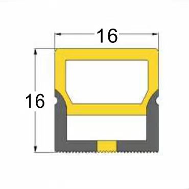 Three sided top view neon flexible lights