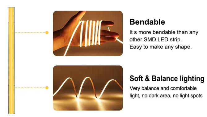 4mm cob led strip flexible