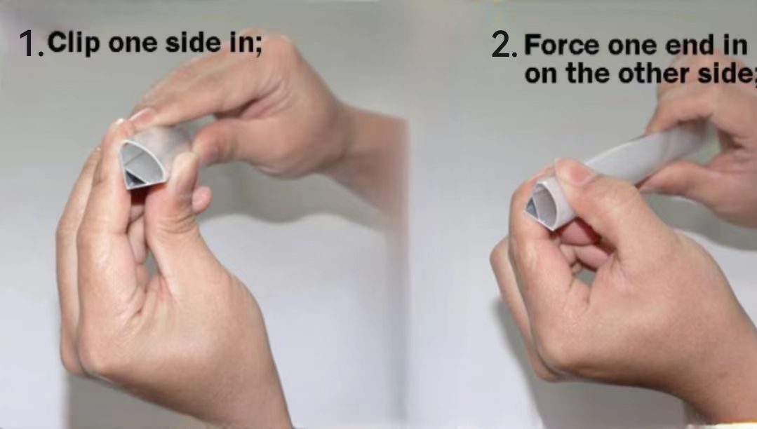 corner led profile pc covers assemble